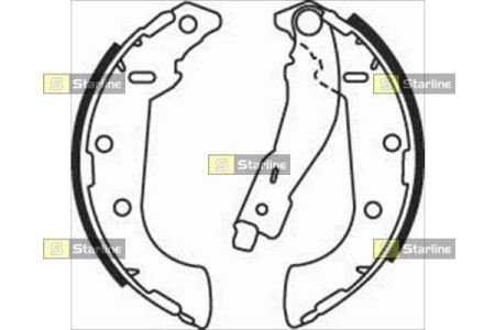 Тормозные колодки барабанные STARLINE BC 07500