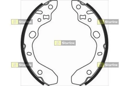 Тормозные колодки барабанные STARLINE BC 07910
