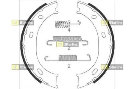 Гальмівні колодки барабанні STARLINE BC 07959
