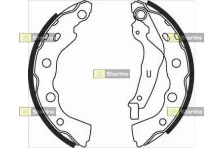 Тормозные колодки барабанные STARLINE BC 07990
