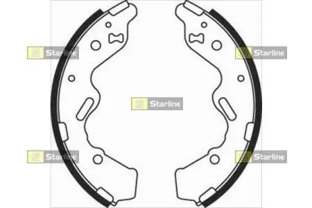 Гальмівні колодки барабанні STARLINE BC 08050