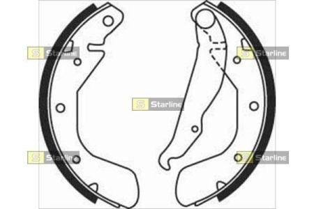 Тормозные колодки барабанные STARLINE BC 08120