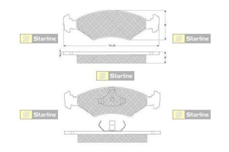 Тормозные колодки дисковые STARLINE BD S033