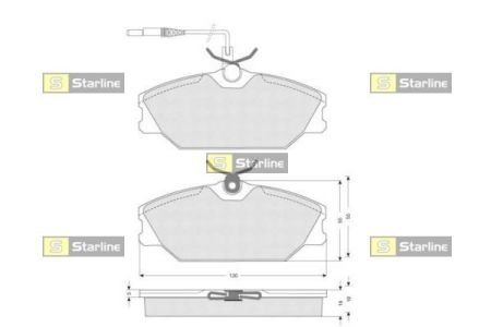 Гальмівні колодки дискові STARLINE BD S034