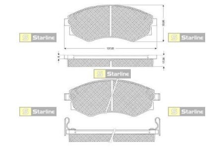 Гальмівні колодки дискові STARLINE BD S051