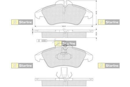 Гальмівні колодки SPRINTER STARLINE BD S054