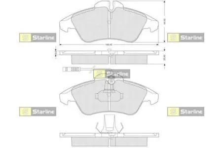 Гальмівні колодки SPRINTER STARLINE BD S054