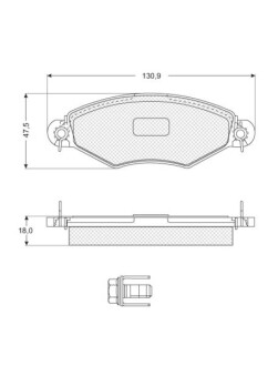 Гальмівні колодки дискові STARLINE BD S060