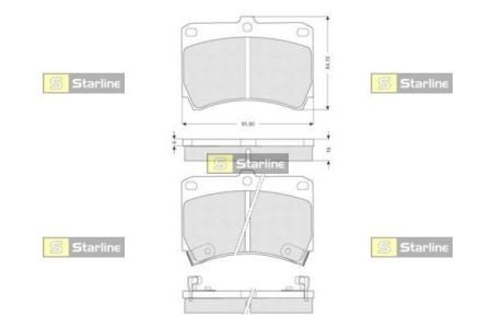 Тормозные колодки дисковые STARLINE BD S063