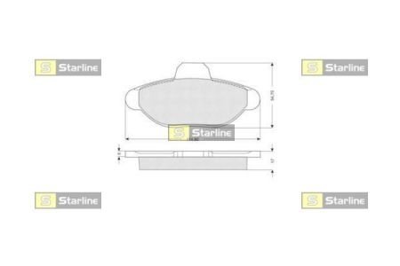 Тормозные колодки дисковые STARLINE BD S070