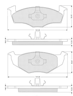 Гальмівні колодки дискові STARLINE BD S072