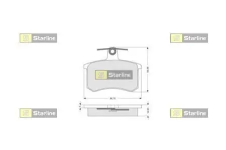 Гальмівні колодки дискові STARLINE BD S080