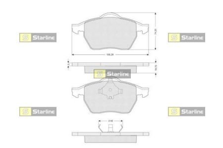 Тормозные колодки дисковые STARLINE BD S087