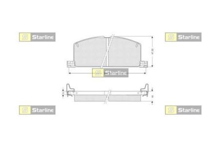 Тормозные колодки дисковые STARLINE BD S090