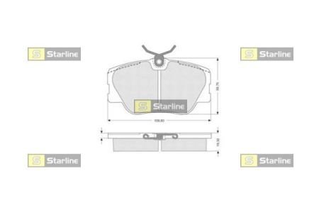 Гальмівні колодки дискові STARLINE BD S104