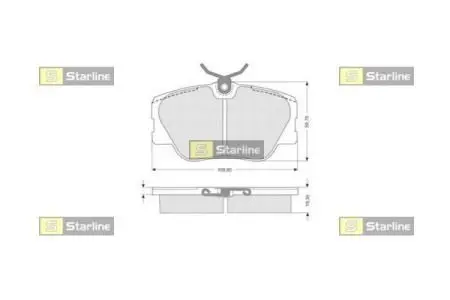 Гальмівні колодки дискові STARLINE BD S104