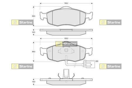 Гальмівні колодки дискові STARLINE BD S105