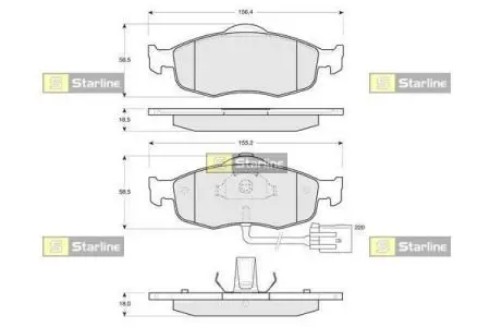 Тормозные колодки дисковые STARLINE BD S105