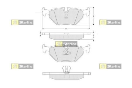 Гальмівні колодки дискові STARLINE BD S131