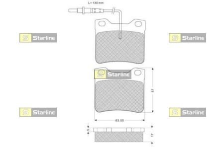 Гальмівні колодки дискові STARLINE BD S132