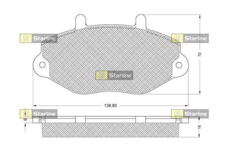 Гальмівні колодки. STARLINE BD S137