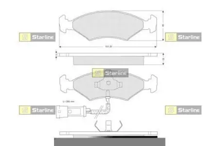 Тормозные колодки дисковые STARLINE BD S141