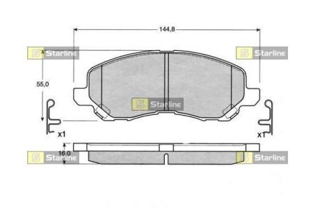 Тормозные колодки. STARLINE BD S147