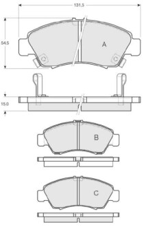 Тормозные колодки дисковые STARLINE BD S151 (фото 1)