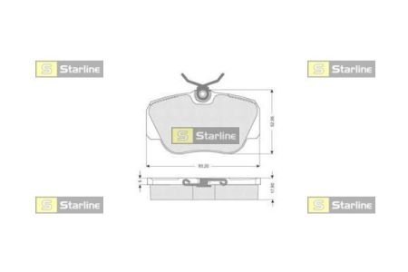 Тормозные колодки дисковые STARLINE BD S155