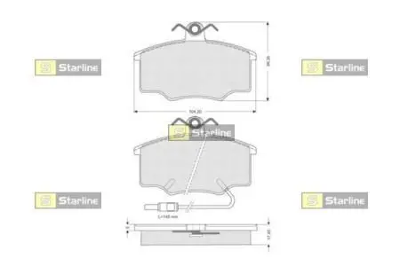 Гальмівні колодки дискові STARLINE BD S183