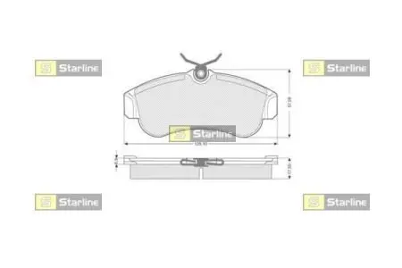 Гальмівні колодки дискові STARLINE BD S203