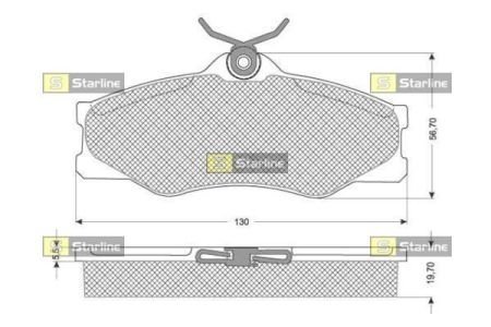 Тормозные колодки дисковые STARLINE BD S229