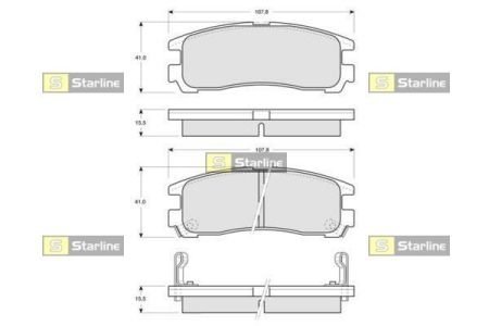 Гальмівні колодки дискові STARLINE BD S230