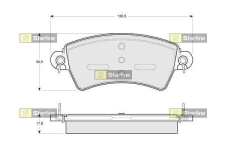 Тормозные колодки дисковые STARLINE BD S233