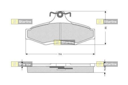 Тормозные колодки дисковые STARLINE BD S310