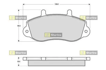 Гальмівні колодки дискові STARLINE BD S315