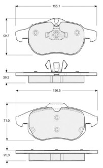 Тормозные колодки дисковые STARLINE BD S318