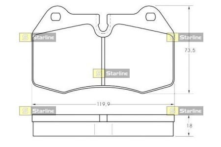 Тормозные колодки дисковые STARLINE BD S351