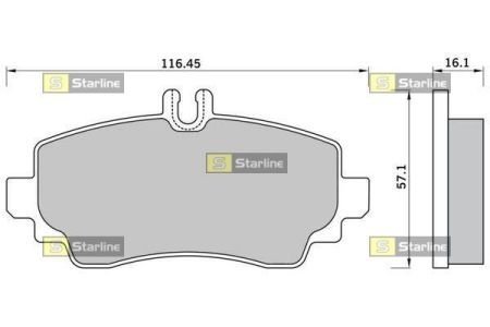 Гальмівні колодки дискові STARLINE BD S369