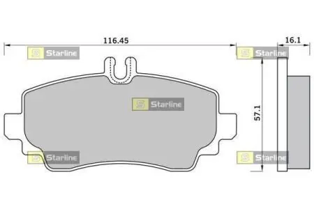 Гальмівні колодки дискові STARLINE BD S369
