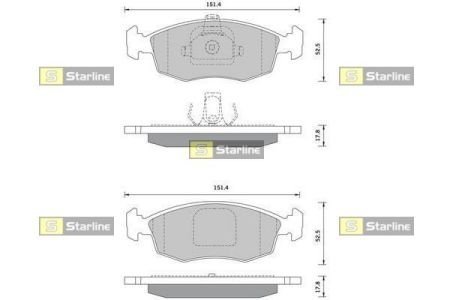 Тормозные колодки дисковые STARLINE BD S370