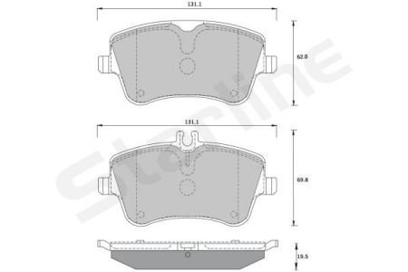 Гальмівні колодки дискові STARLINE BD S373