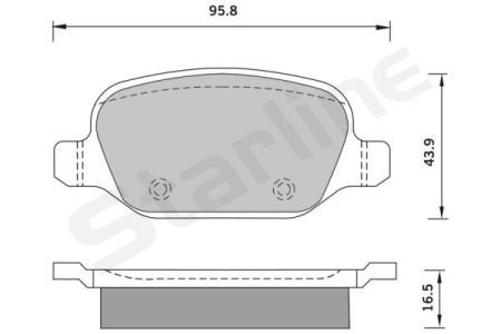 Тормозные колодки дисковые STARLINE BD S382