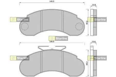 Гальмівні колодки дискові STARLINE BD S390