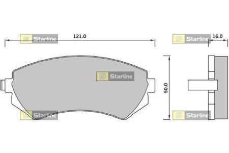 Тормозные колодки дисковые STARLINE BD S392