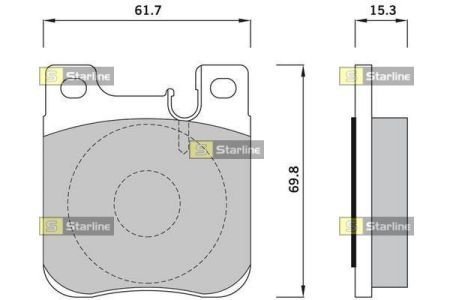 Тормозные колодки дисковые STARLINE BD S395