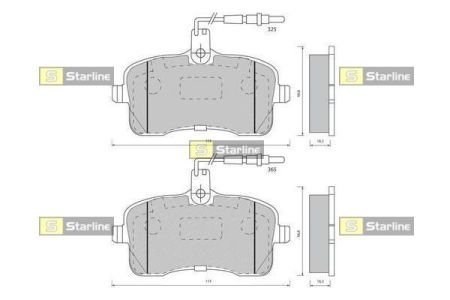 Гальмівні колодки дискові STARLINE BD S404