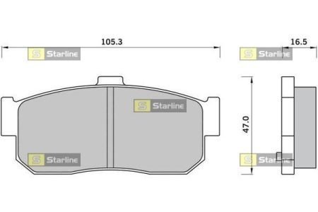 Тормозные колодки дисковые STARLINE BD S415 (фото 1)