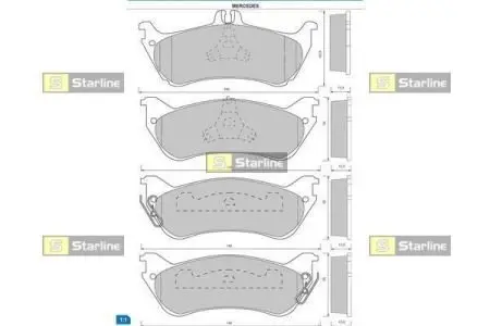 Гальмівні колодки дискові STARLINE BD S417