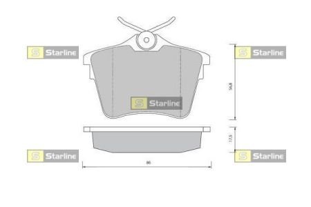 Тормозные колодки дисковые STARLINE BD S419